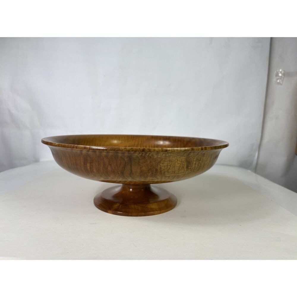 Vintage Oregon Myrtlewood Pedestal Bowl Candy Dish Catch All Multi Purpose MCM